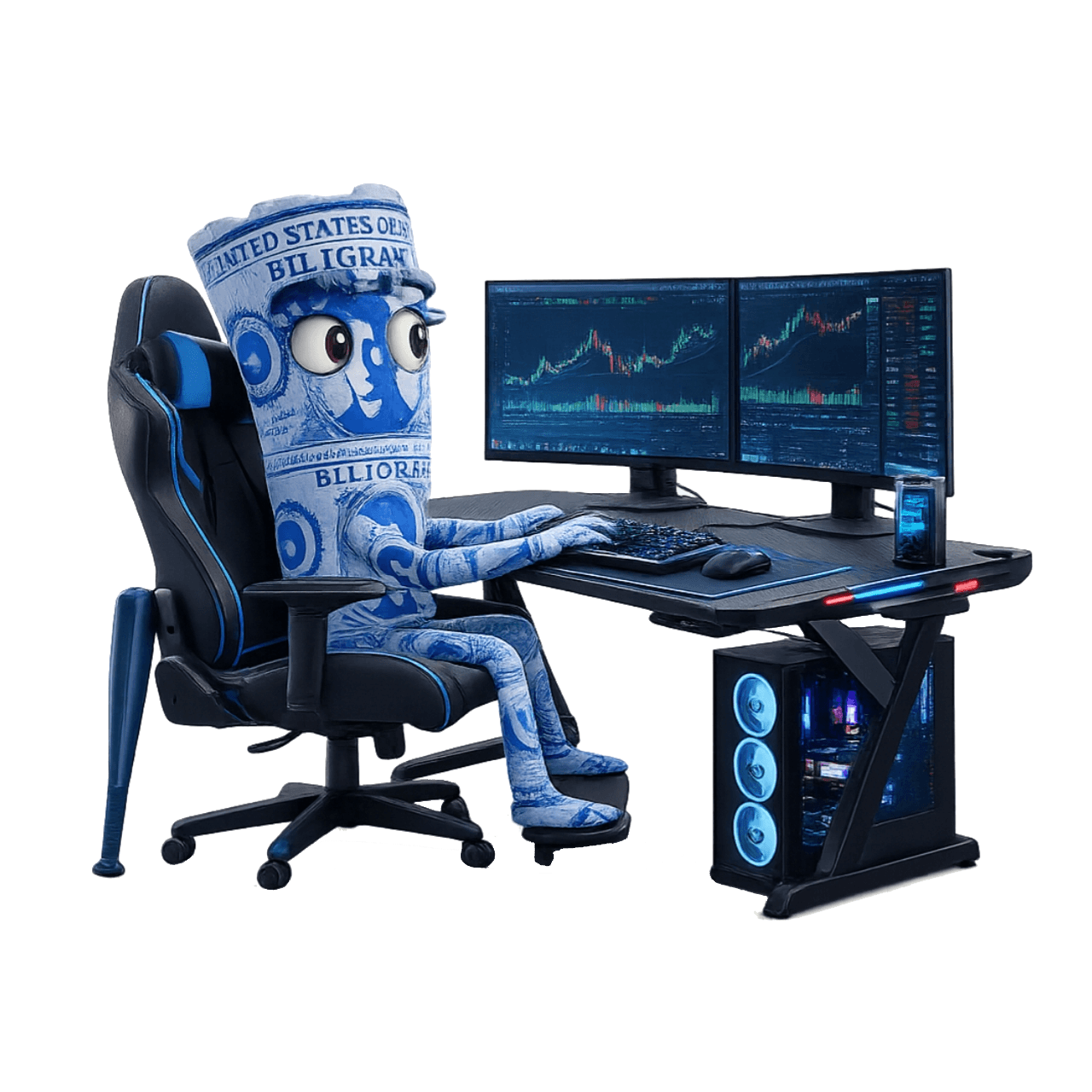 BiliGram mascot at trading station